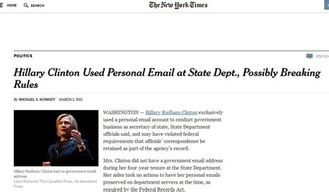 Hillary Clinton’s Use Of Private Email While Secretary Of State Makes Headlines In New York