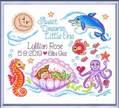 Maybe you would like to learn more about one of these? Sea Angels Birth Record Cross Stitch Pattern by Ursula ...