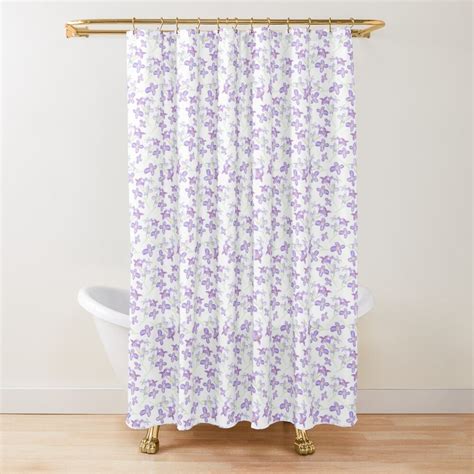 Free shipping on domestic orders $49+ and free returns. 'lilac flowers watercolor pattern' Shower Curtain by gata ...