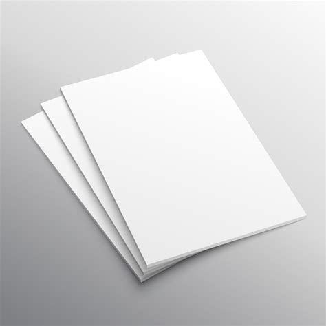 Premium Vector Stack Of Three A4 Papers Mockup