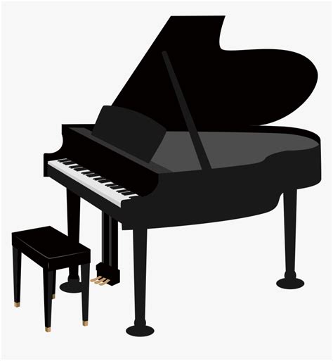 Grand Piano Drawing Clip Art Transparent Background Piano Clipart Hd
