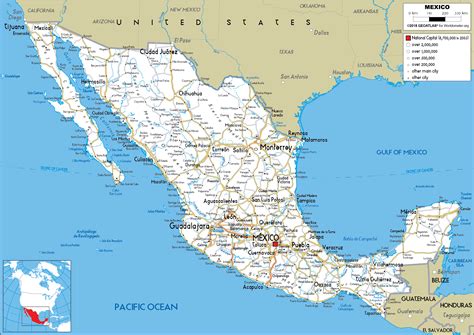 Road Map Of Mexico Highways