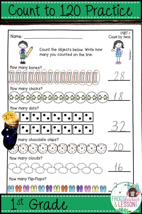 1st Grade Math Practice For Number Lines Hundreds Charts Object