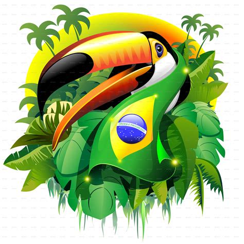 Add to favorites juneteenth flag button 1 inch black. Toco Toucan with Brazil Flag by Bluedarkat | GraphicRiver