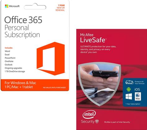 The only difference is that you can only use it with one single user account. MICROSOFT Office 365 Personal & LiveSafe Unlimited Bundle ...