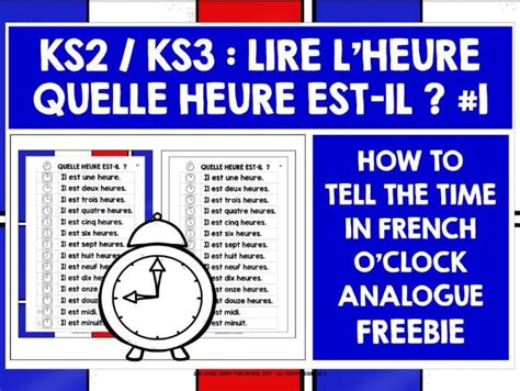 French Telling The Time List Freebie Teaching Resources Hot Sex Picture
