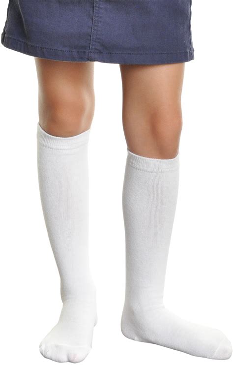 Bulk Girls White Knee Hi Socks In Small Xl