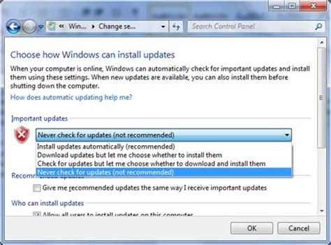 Cara Disable Enable Automatic Update Windows 7 Ragam Windows