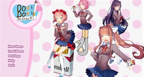 Ddlc On Crack Menu I Know You Cant Get High From Cigarattes And