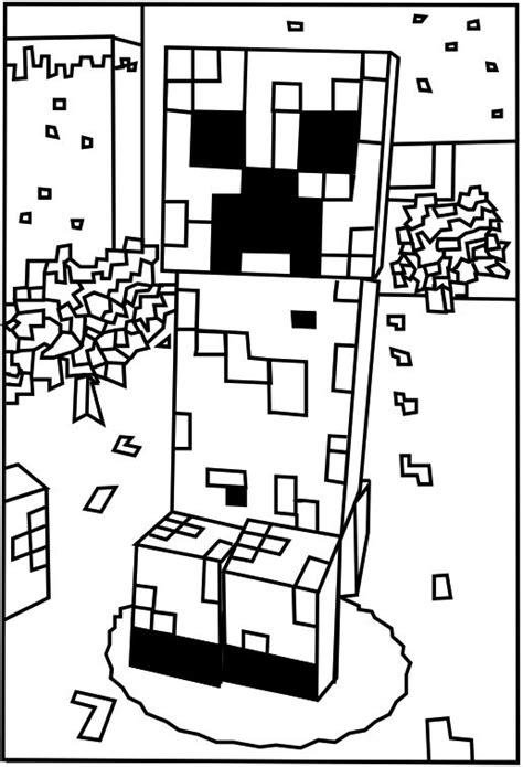 Dibujo De Minecraft Para Colorear Dibujos Sin Colorear Dibujos De