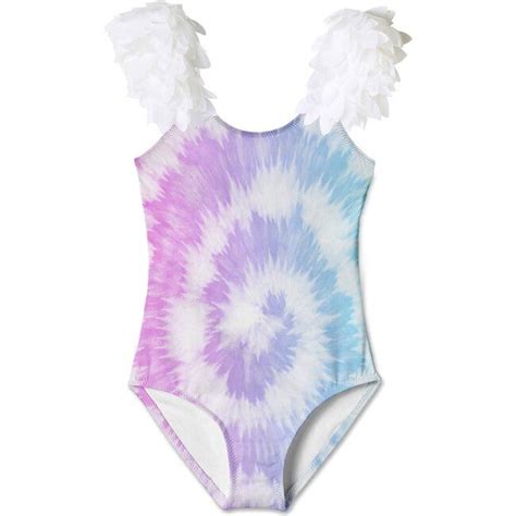 Stella Cove Wheel Tie Dye Toddler Swimsuit W Petals Multicolor