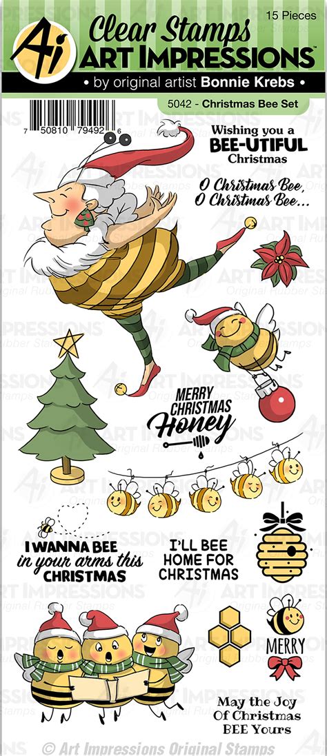 Art Impressions Christmas Clear Stamps Christmas Bee