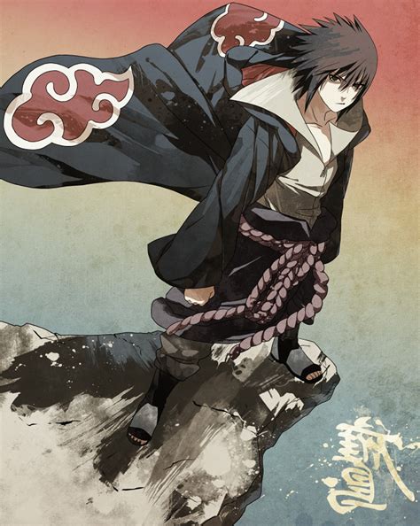 Uchiha Sasuke Akatsuki Anime Boys Naruto Shippuuden Cliff Wallpapers Hd Desktop And Mobile