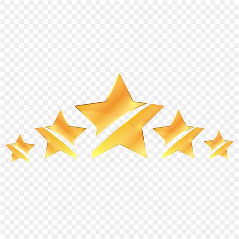 Five Star Review Vector Art Png Stylish Five Golden Star Vector Gold