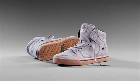 Supra Vaider Grey Canvas Sneaker Muted