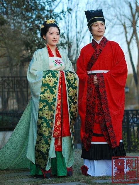 Traditional clothes in modern china. Wedding dresses Custom Hanfu Bride & Groom Suits - $1242.00