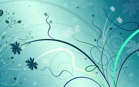 Black And White Wallpapers Turquoise Floral Vector Wallpaper