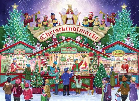 Put the jigsaw puzzle pieces together to form a picture of santa claus. Christkindlemarkt, 1000 Pieces, Vermont Christmas Company ...