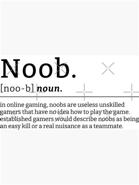 Noob Definition Poster By Danyahmed Redbubble