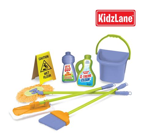 Kids Cleaning Toy Set W Pretend Play Broom For Preschoolers And Toddler