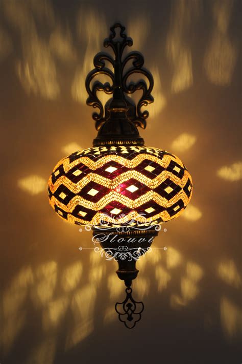 Perfect for the bedroom, hallway, kitchen or bathroom, these wall lighting designs are a great way to illuminate your home and come in a wide variety of styles and finishes. Turkish Mosaic Wall Sconce, With Extra Large Globes | Wall ...