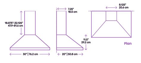 Ducted under cabinet range hoods expel air outside of the home via ventilation ducts. IKEA Luftig Exhaust Hood Dimensions & Drawings ...