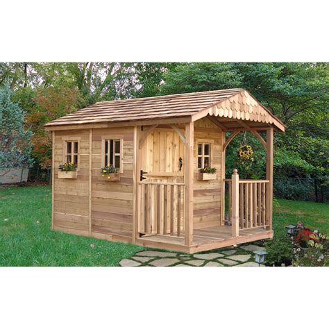 8 ft. W x 12 ft. D Santa Rosa Cedar Wood Garden Shed | Wood storage