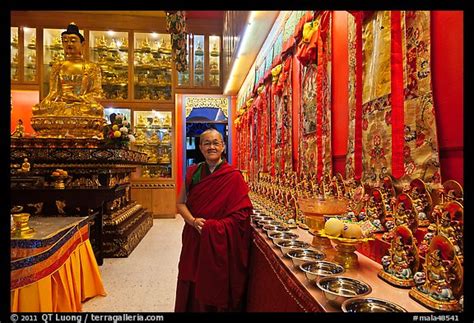 picture photo abbot in gelugpa buddhist association temple george town penang malaysia