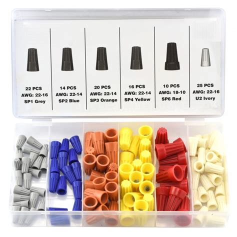 107 Pc Wire Connector Nut Assortment Kit Tarco Industries Inc