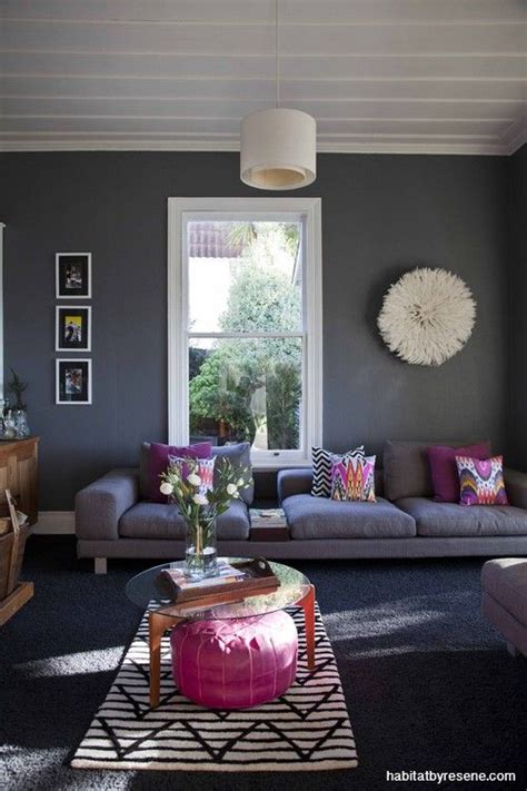 Again, living rooms with more traffic on it should be fitted with a durable carpet. Talia and Chris cross to the dark side | Habitat by Resene ...