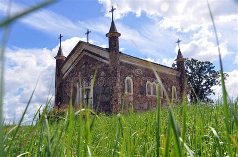 Neo Gothic Style Chapel In An Old Catholic Cemetery Kossovo Belarus