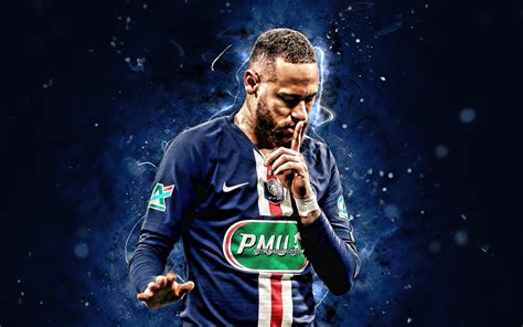 I hope you enjoy it! Download wallpapers 4k, Neymar, 2020, brazilian footballers, goal, PSG, Ligue 1, blue neon ...