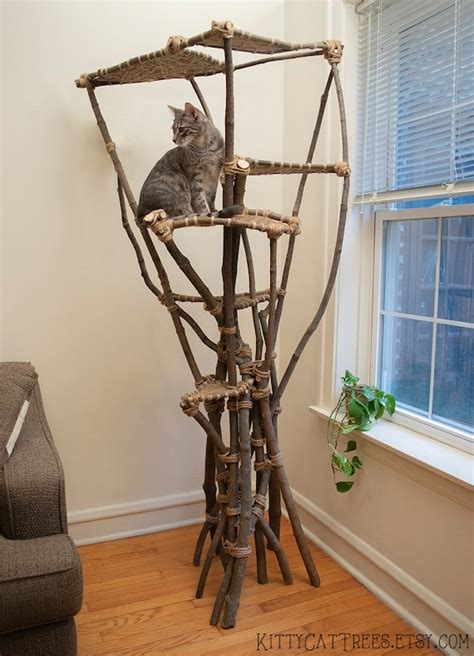 Natural Handmade Cat Tree Etsy