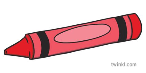 Red Crayon Clipart Illustration Twinkl