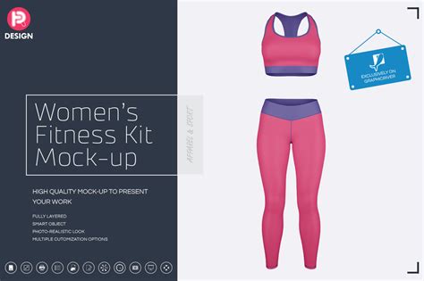 Download Women's Fitness Kit Mock-Up v2 on Behance