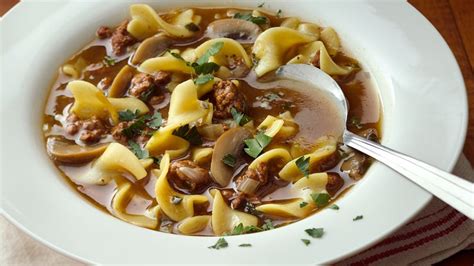 And while this slow cooked shredded beef ragu sauce will be great with any type of pasta, the best pasta for a rich sauce like this ragu is pappardelle. Easy Beef and Pasta Soup recipe from Betty Crocker