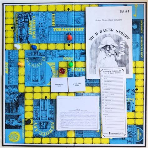 Sherlock Holmes Board Game 221 B Baker St 1978 Complete Etsy