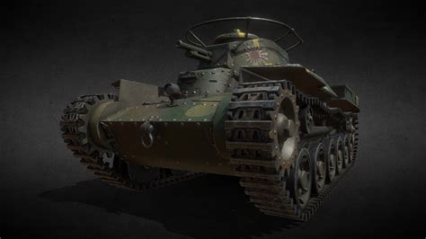 Type 97 Chi Ha Ija Medium Tank Buy Royalty Free 3d Model By