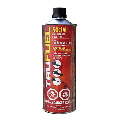 Here's how to properly mix the fuel. TruFuel PreMixed 50:1 Engineered Fuel for Small Engines ...