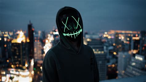 Mask Guy Neon 5k Hd Photography 4k Wallpapers Images