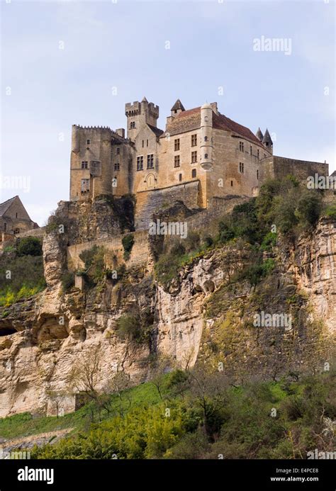 Château De Beynac A 12th Century Castle Set On A High Cliff Above The