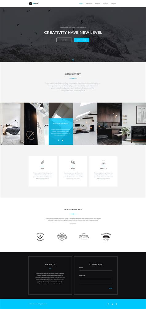 One Page Portfolio Template PSD | Design Share