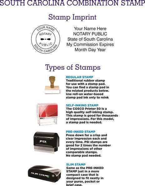 South Carolina Notary Stamp Combination Stamp