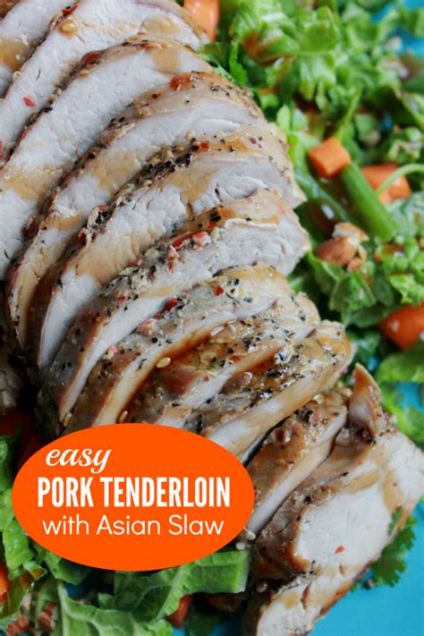This recipe is bursting with garlic butter and it's naturally low carb and family friendly! This delicious Easy Pork Tenderloin Recipe with Asian Slaw ...