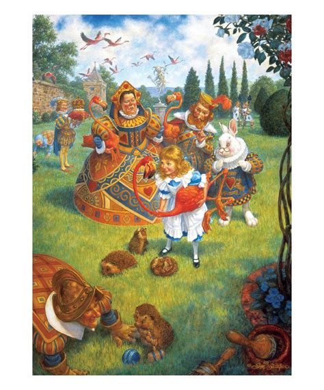 The white rabbit's scavenger hunt by professor puzzle. This The Queen's Croquet 1,000-Piece Puzzle by ...