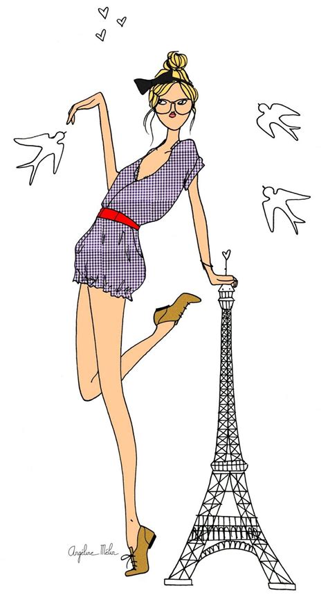 ᴗ☌ By Angeline Melin Illustration Parisienne Paris Illustration
