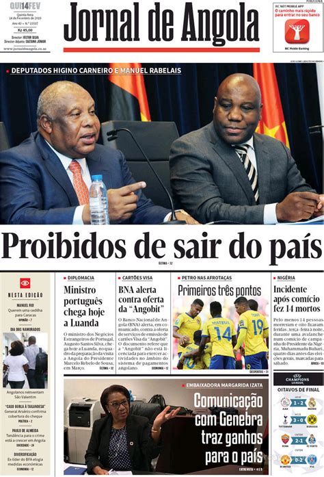 Jornal De Angola Quinta De Fevereiro De