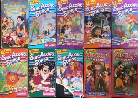 Lot Of 6 Walt Disney Sing Along Songs Vhs Ebay Images And Photos Finder