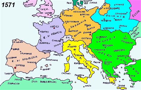 Europa politica da colorare stampae colorare. ucronia L'impero di Andalusia