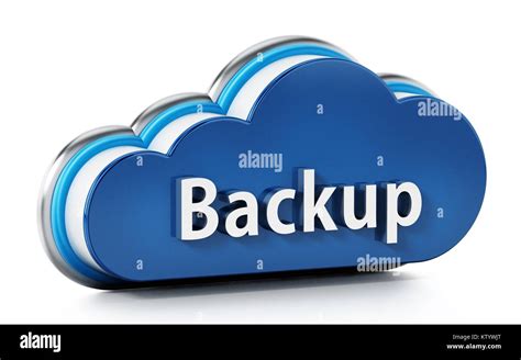 Cloud Symbol With Backup Text 3d Illustration Stock Photo Alamy